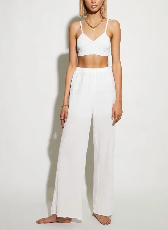 Women's Chemises and BabydollsRibbed Bralette In White