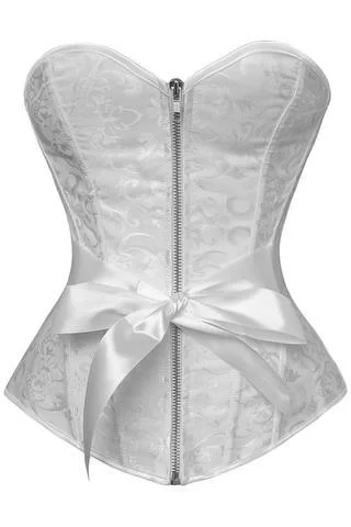 Moisture - wicking corsets for active lifestylesGaga White Bowknot Overbust Corset