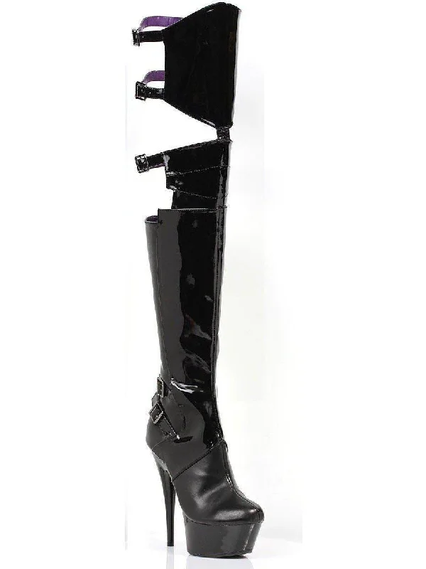 Women's Satin TightsEllie Shoes Women's E-609-Felicia 6" Pointed Stiletto Heel Thigh High Stretch Boots.