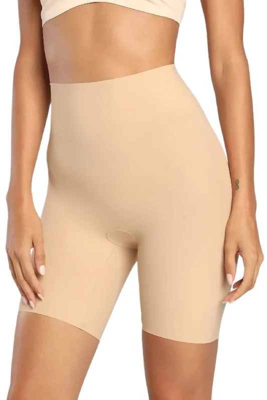 Women's Lingerie with Thigh-High StockingsControl Short In Beige