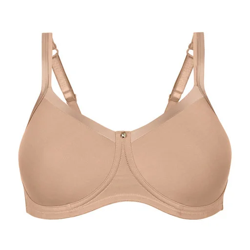 Women's bras featuring a microfiber materialAmoena Lara Satin Mastectomy Bra Sand