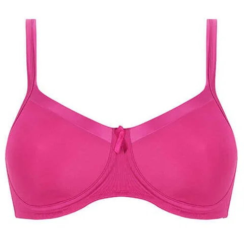 Women's bras made of soft cotton fabricAmoena Lara Satin Mastectomy Bra Magenta