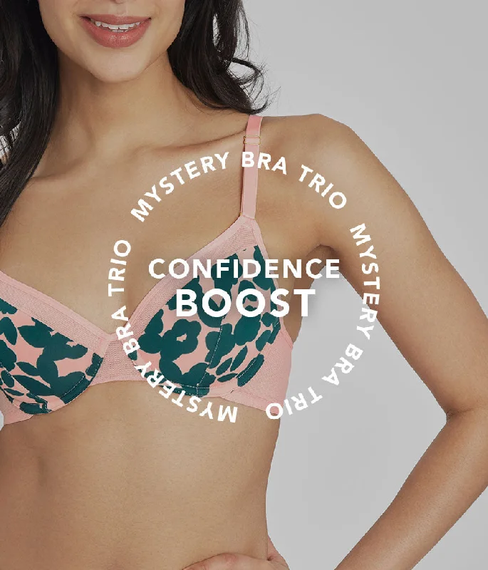 Women's bras with a contoured cup designConfidence Boost Mystery Bra Trio