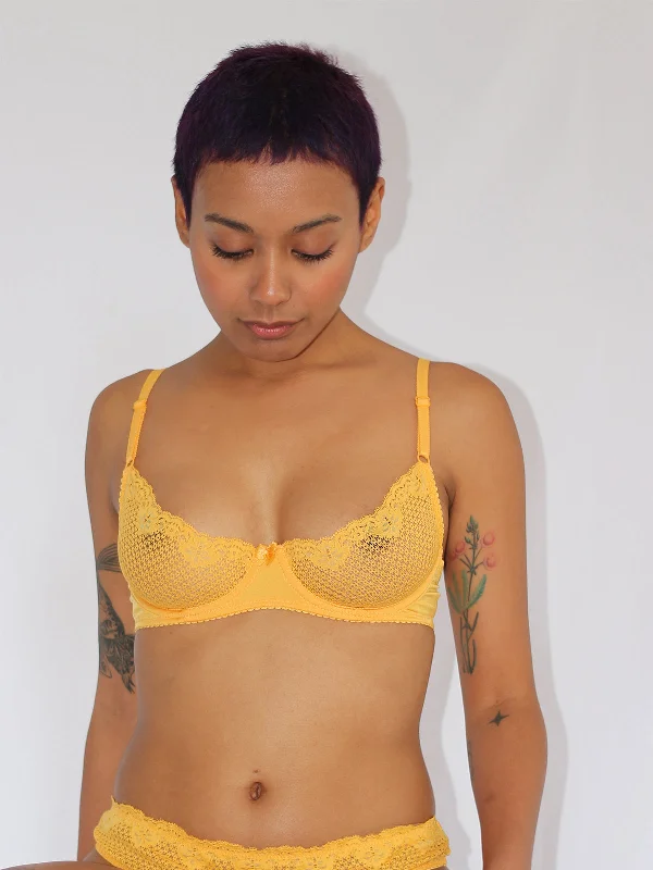 Women's Calvin Klein bras for different cup sizesDuet By Timpa: Lace Demi Bra - Marigold