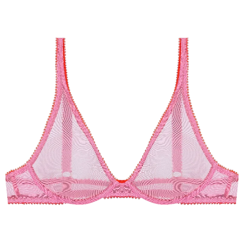 Women's bras made of soft cotton fabricElsie Clean Tulle Plunge Bra