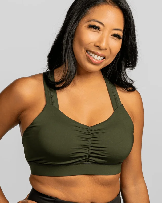 Women's bralettes with a soft, seamless styleY-Back Bra – JunipHer (Forest Green)