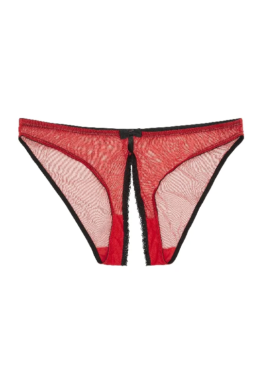 Women's bras with a seamless constructionMiranda Red Ouvert Brief