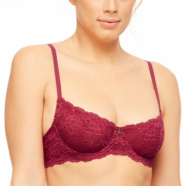 Women's bras with a satin finishMontelle: Flirt Demi Lace Bra - 30F