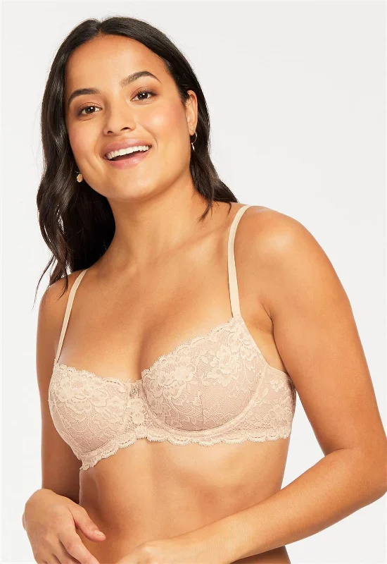 Women's black bras for a classic lookMontelle: Flirt Demi Lace Bra - 38D