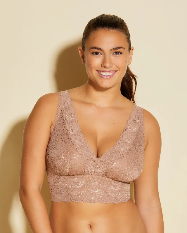 Women's bras featuring a microfiber materialBralette Curvy Plungie Longline