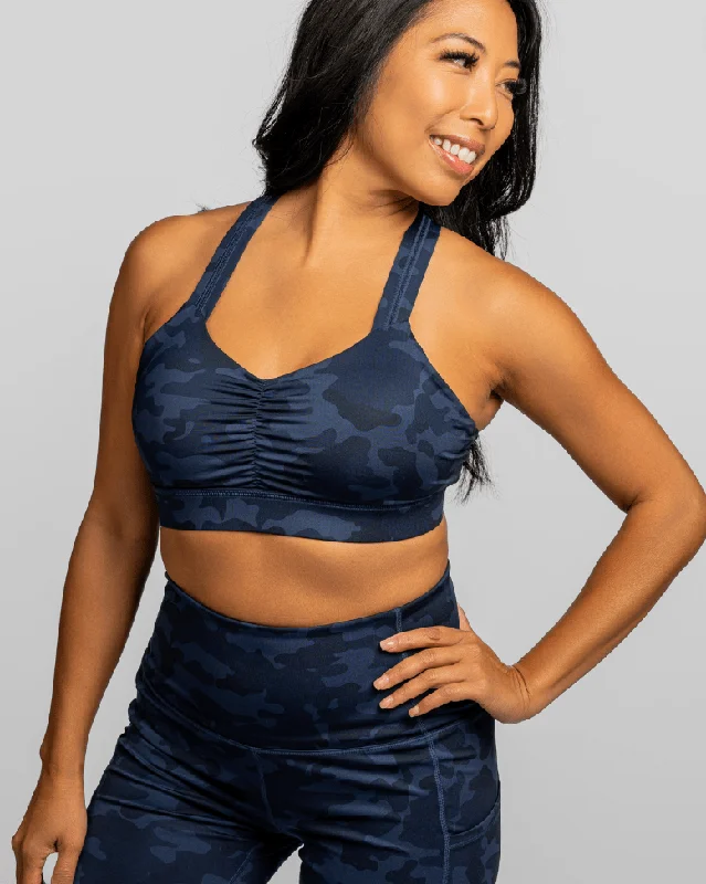 Women's bras with adjustable back closuresY-Back Bra – Looker (Navy Camo)