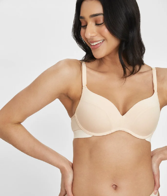 Women's underwire bras for extra supportThe All-Day No-Wire Push-Up: Toasted Almond