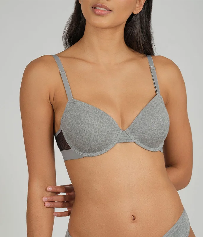 Women's white bras for a clean appearanceThe All-Day T-Shirt Bra: Heather Gray