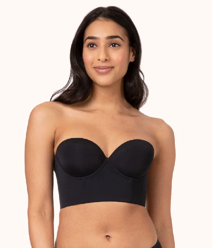 Women's convertible bras with multiple strap optionsThe Low Back Strapless: Jet Black