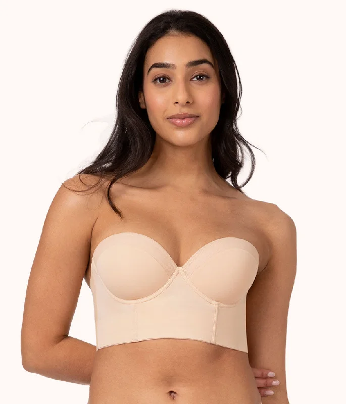 Women's Panache bras for larger bustsThe Low Back Strapless: Toasted Almond