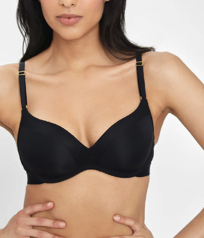 Women's bras with anti - odor technologyThe No-Wire Push-Up: Jet Black