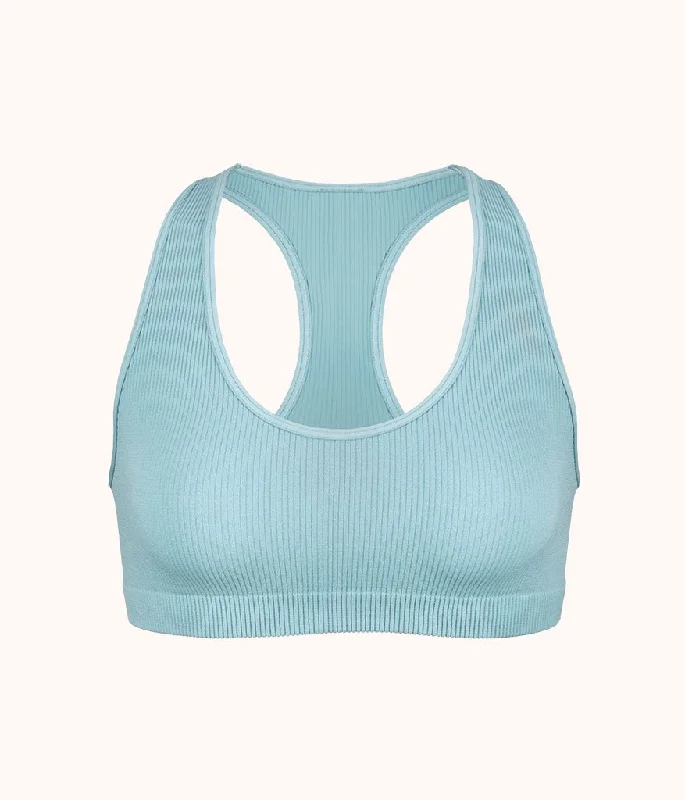 Women's Calvin Klein bras for different cup sizesThe Seamless Racerback Bralette: Sky Blue