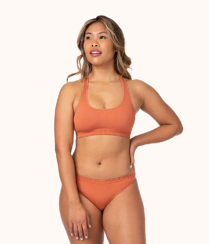 Women's floral - patterned brasThe Seamless Racerback Bralette: Terracotta