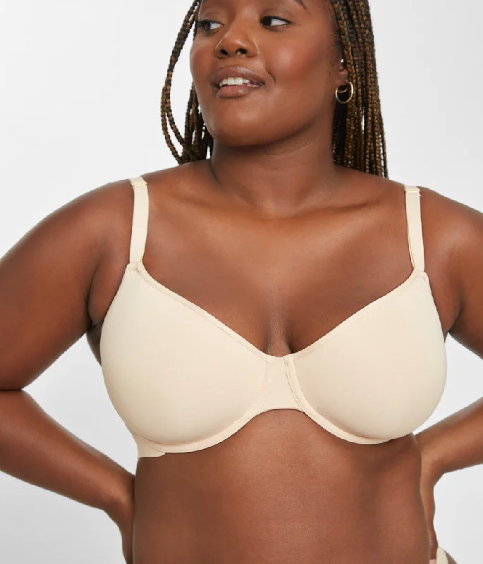 Women's unpadded bras for a natural lookThe Spacer Balconette Bra: Toasted Almond