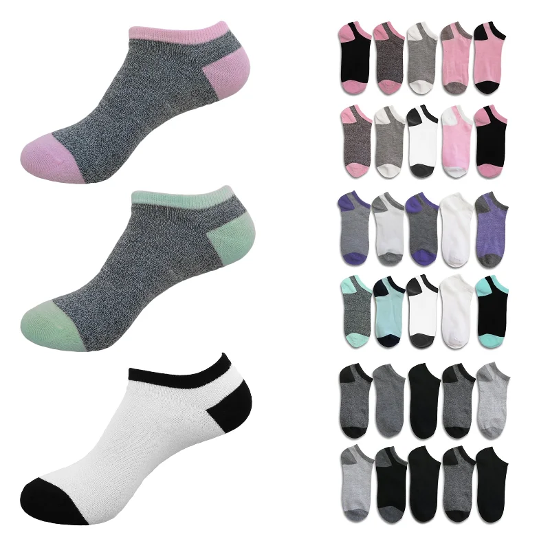 Women's ribbed knee - high socks for a classic lookB.U.M. Women's Fashion No Show/Low cut Fun Socks 20 Pairs Value Pack