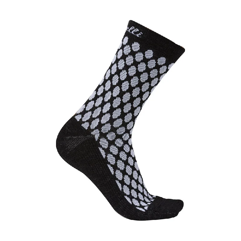 Women's bamboo fiber socks for eco - friendlinessCastelli Womens Sfida Merino Socks - Black / White