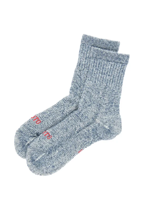 Women's cotton blend socks for breathabilityROTOTO Double Face Organic Cotton Mini Crew Socks - Navy