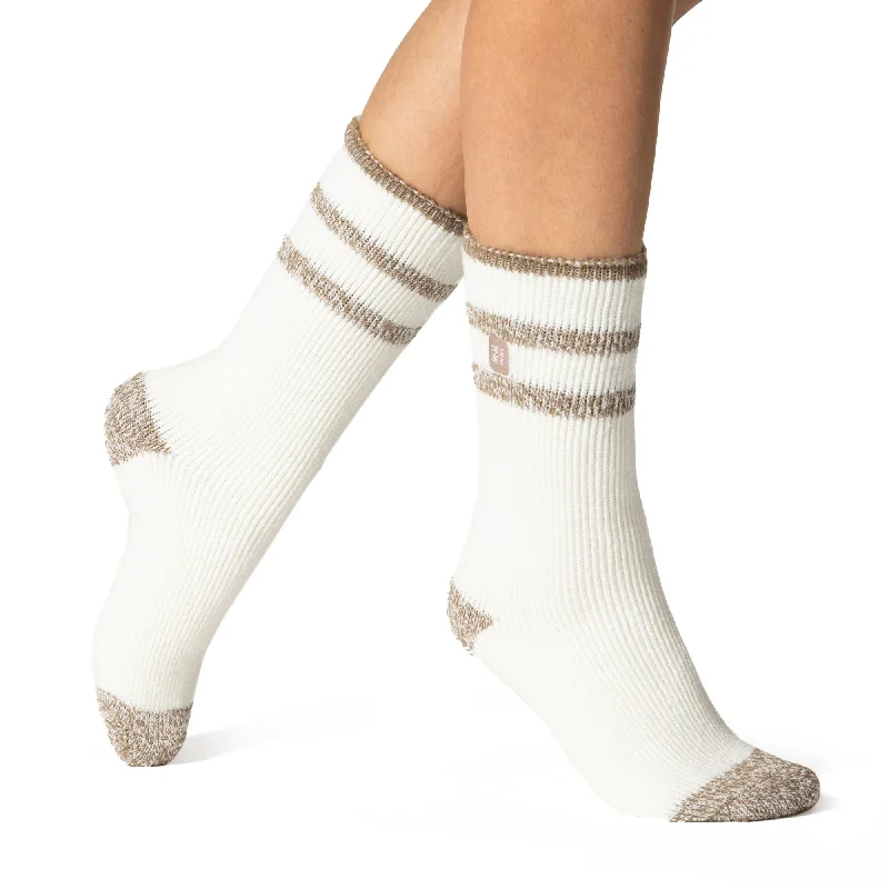 Women's ankle socks with a frilly edgeLadies Original Windermere Twist Socks - Cream