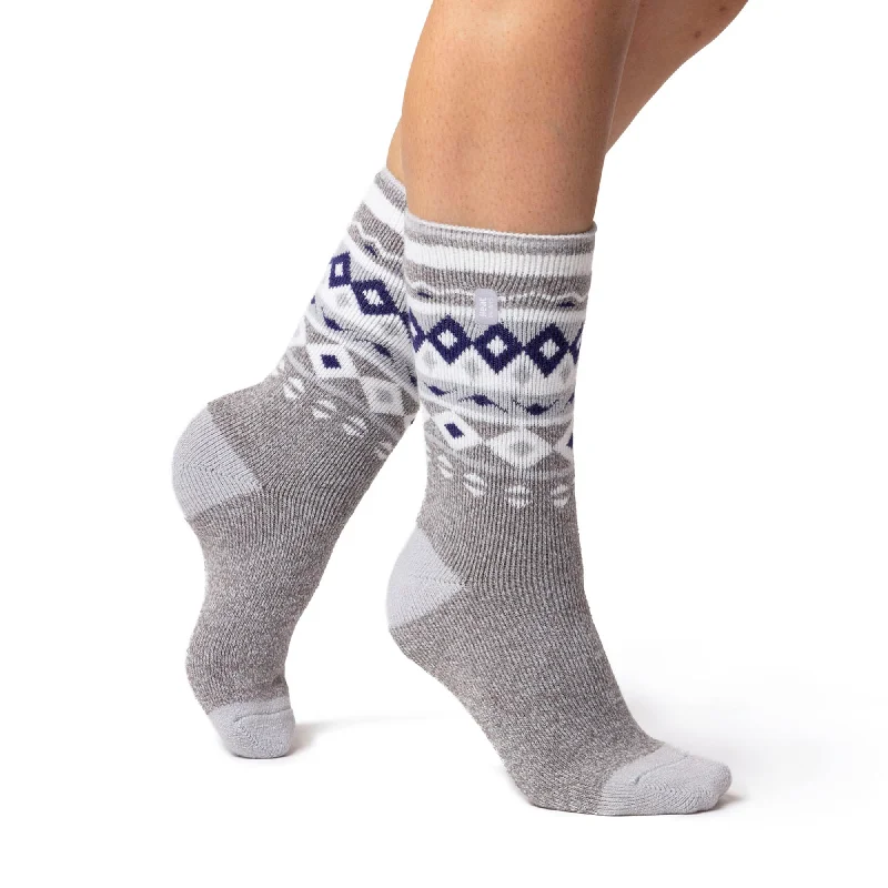 Women's leather - look socks for an edgy styleLadies Lite Patterned Jacquard Socks - Witton