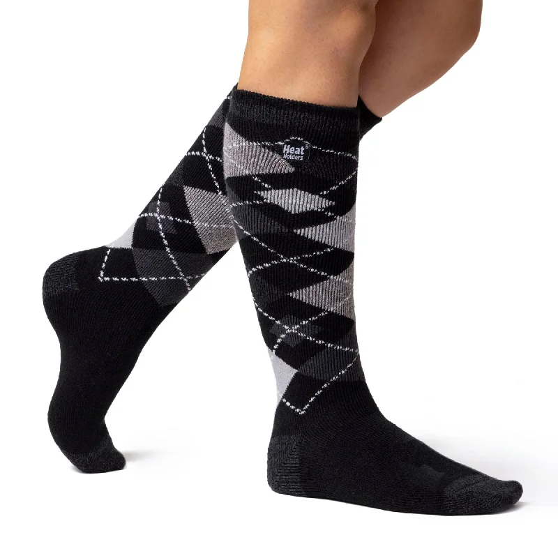 Women's bamboo fiber socks for eco - friendlinessLadies Lite Argyle Long Socks - Frodsham