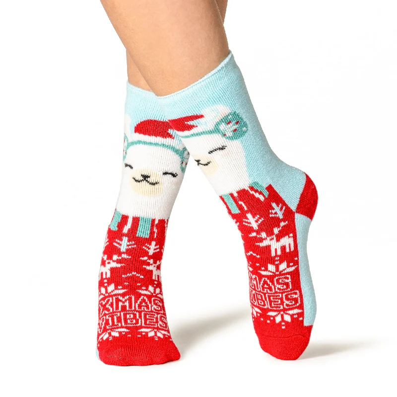 Women's cable - knit ankle socks for a cozy styleLadies Lite Christmas Socks - Cosy Alpaca