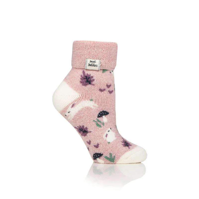 Women's argyle - patterned thigh - high socksLadies Lite Jacquard Lounge Socks with Turnover Top - Maisie Bunnies