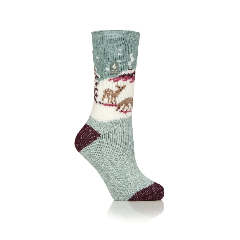 Women's adjustable - fit socks for a customized feelLadies Original Jacquard Socks - Fawn Landscape