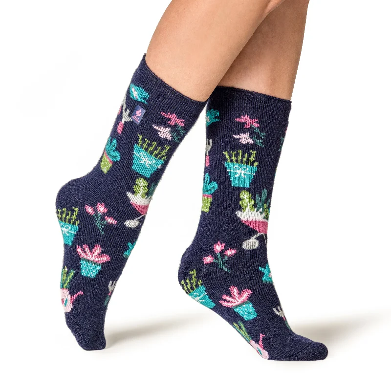 Women's wool - rich socks for winter warmthLadies Lite Warm Wishes Hobby Socks - Gardening Guru