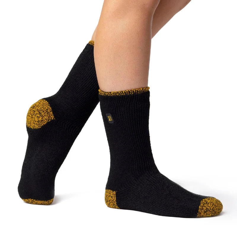 Women's knee - high socks with lace trimLadies Original Workforce Thermal Socks - Black