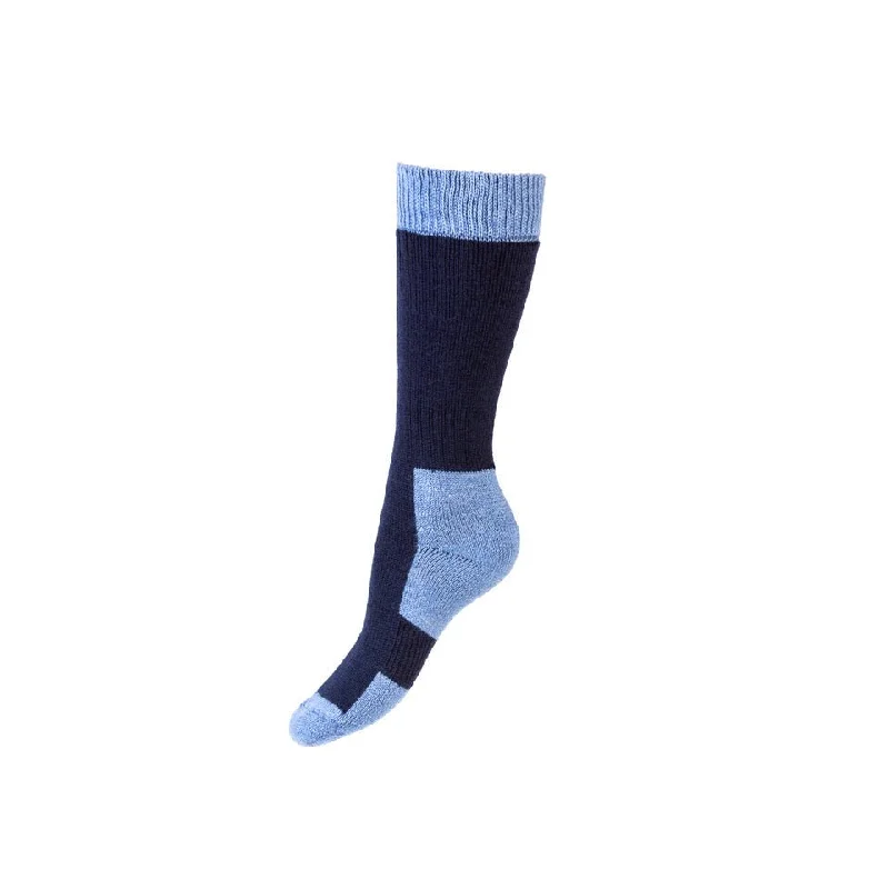 Women's bamboo fiber socks for eco - friendlinessLady Glen House of Cheviot - Navy