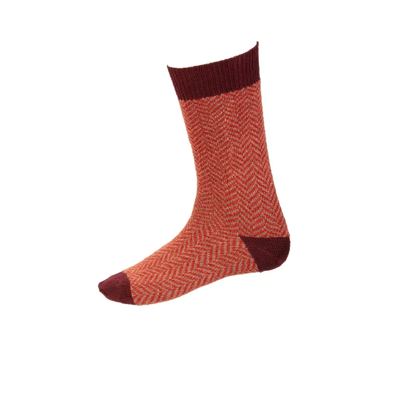 Women's thermal socks for cold weatherMen's Herringbone Socks - Mulberry