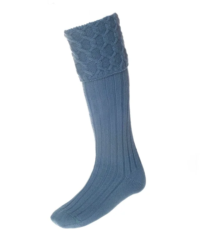 Women's spandex - infused socks for stretchMen's Kilt Socks - Ancient Blue