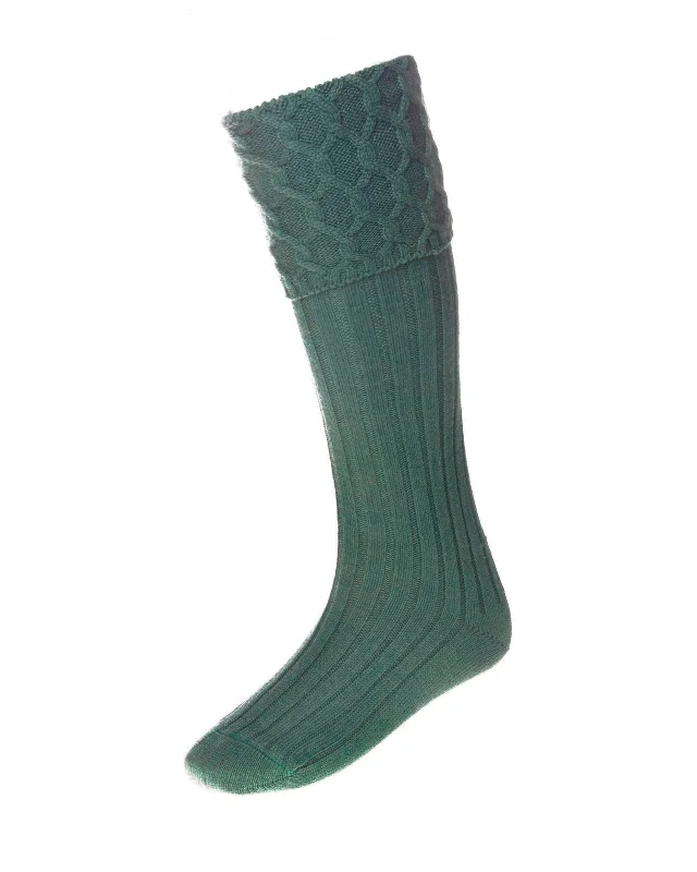 Women's cashmere - blend socks for extra softnessMen's Kilt Socks - Ancient Green