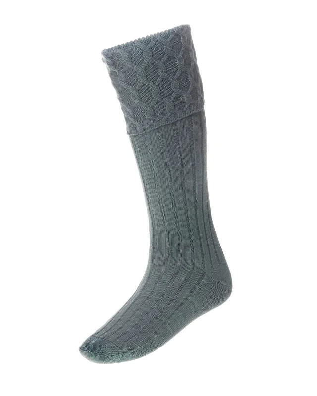 Women's cable - knit ankle socks for a cozy styleMen's Kilt Socks - Mid Grey