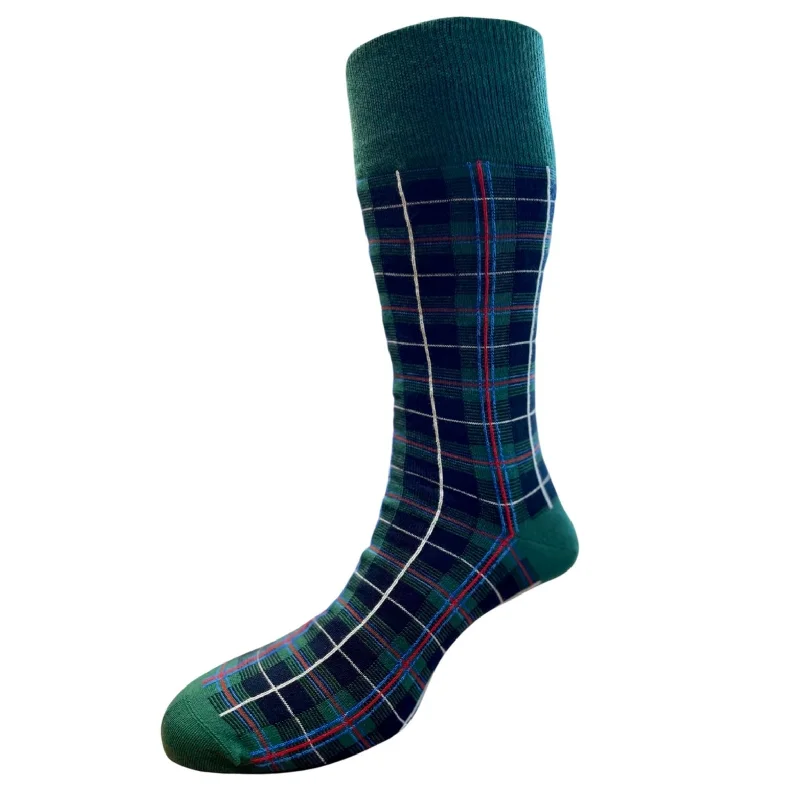 Women's anti - odor socks for long - day freshnessMen's Peebles Tartan Socks