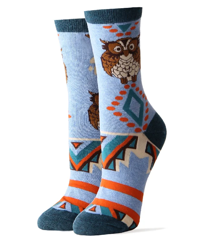 Women's anti - odor socks for long - day freshnessOwl Night