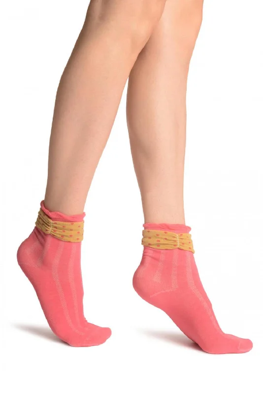 Women's wool - rich socks for winter warmthPink With Around The Ankle Bow Ankle High Socks