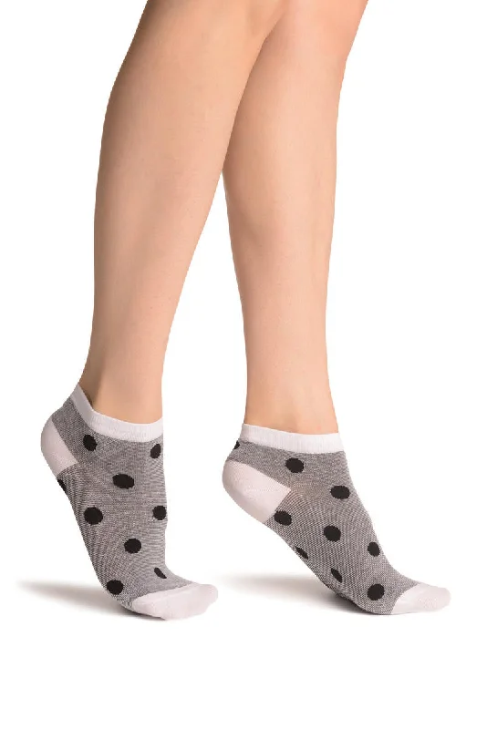 Women's compression socks for improved circulationPolka Dots On Grey Footsies