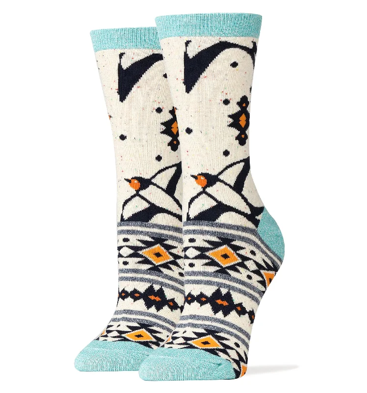 Women's bamboo fiber socks for eco - friendlinessSing Songbird