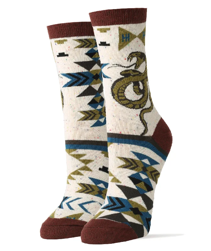 Women's knee - high socks with lace trimSnake Eyes