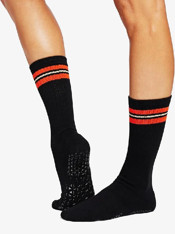 Women's silk - lined socks for a luxurious feelTavi Noir Kai Grip Socks - Magma Stripe