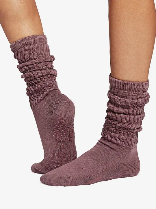 Women's bamboo fiber socks for eco - friendlinessTavi Noir Stacy Grip Socks - Rose