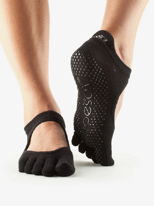 Women's quick - dry socks for water activitiesToeSox Full Toe Bellarina - Black