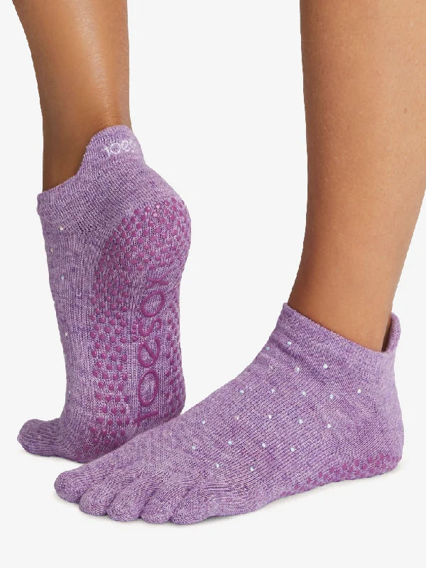 Women's cashmere - blend socks for extra softnessToeSox Full Toe Low Rise Grip Socks - Violet Twinkle