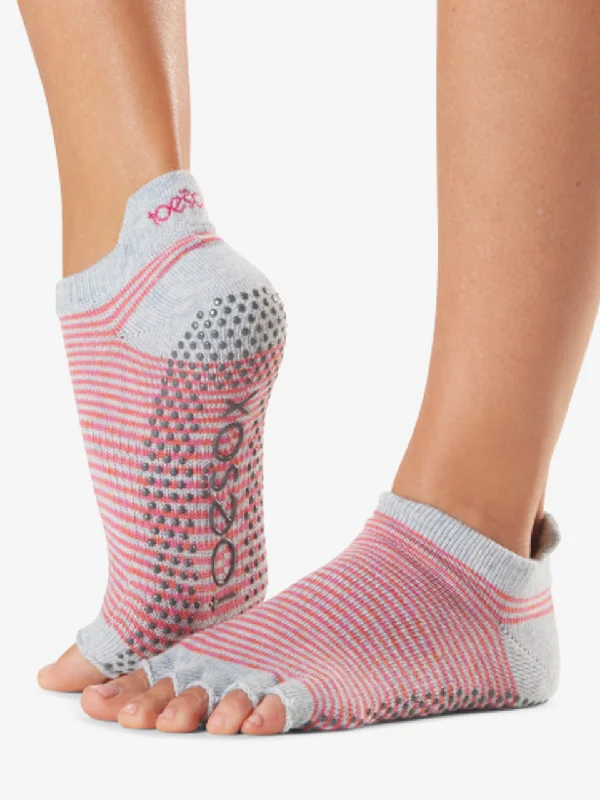 Women's non - slip socks for safetyToeSox Half Toe Low Rise Grip Socks - Hola